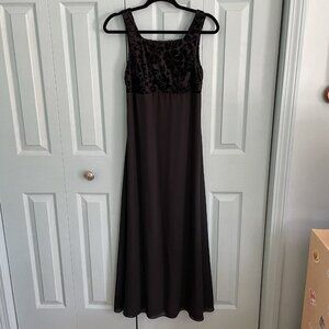 Rhapsody Black Velvet Burnout Sleeveless Maxi Dress Witchy Whimsigoth Romantic 4